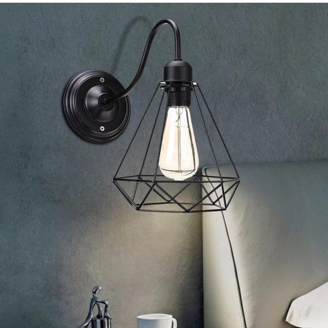 Wall Light Hanging, 45x15x15 cm - Black