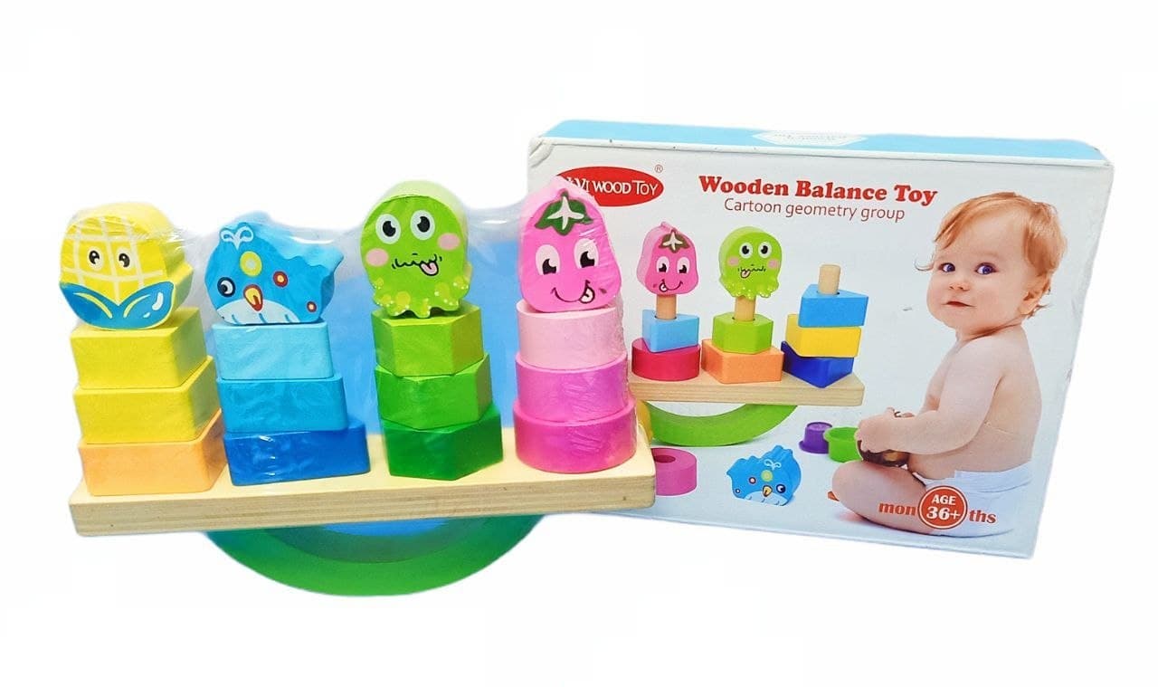 Alsafwa W20-7 Geometric Shapes Balancing Toy for Unisex Children - Multicolor