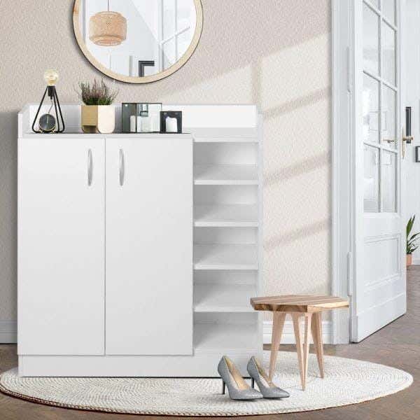 MDF Shoe Organizer, 110x110x40 cm - White