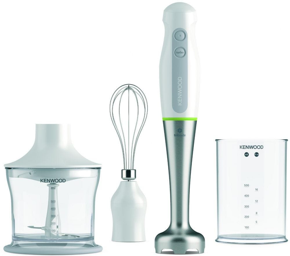 Kenwood Hand Blender, 600 watt, 500 ml, hdp109wg - White