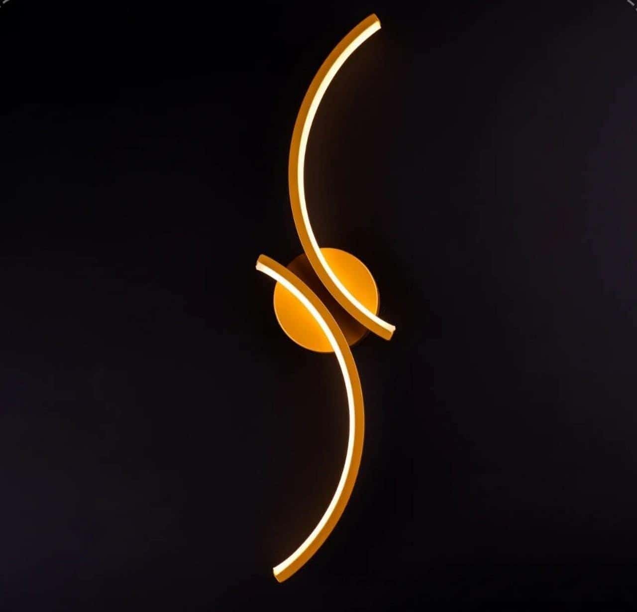 LED Wall Light, Metal, 5×27×55 cm - Gold