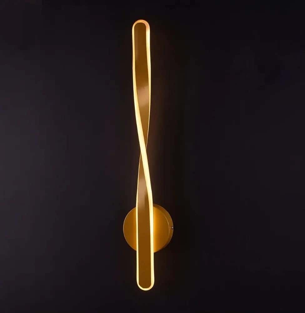 LED Wall Light, Metal, 5×12×59 cm - Gold
