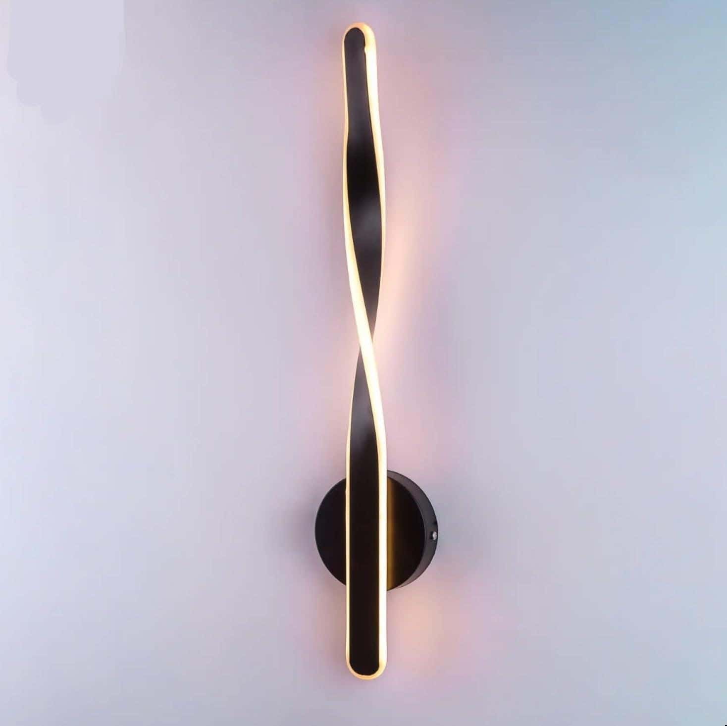 LED Wall Light, Metal, 5×12×59 cm - Black