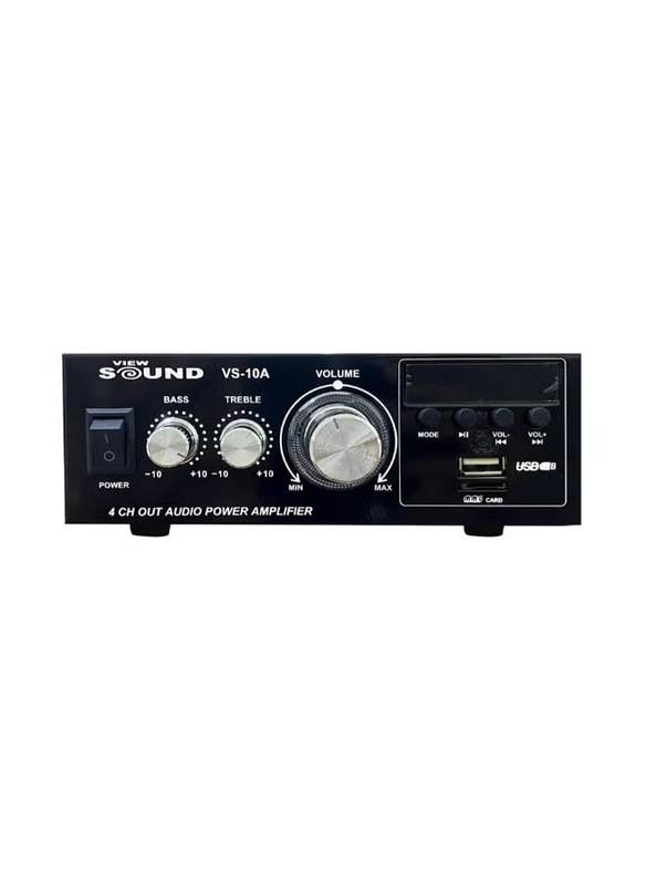 View Sound Amplifier, 4 Channel, VS-10A - Black