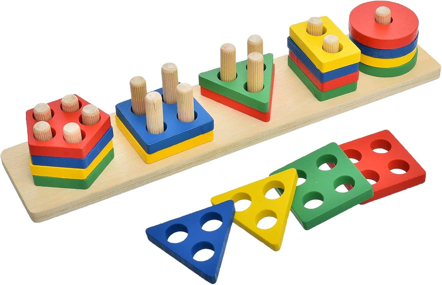 Educational Design Wooden Puzzle, 21 Pieces - Multicolor