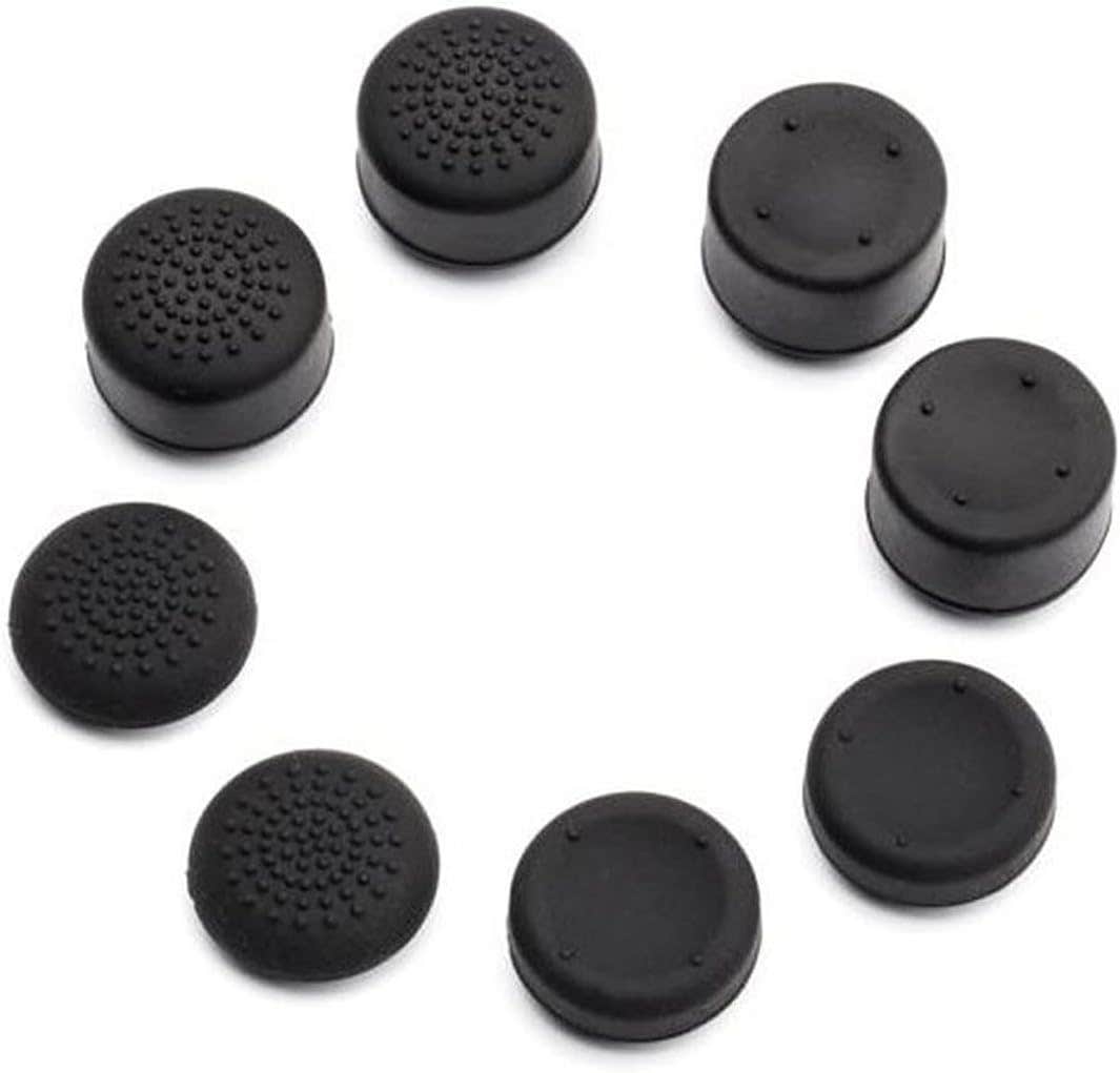 Perfectsight Silicone Controller Thumb Grips Caps for PlayStation, Xbox One, 8 Pieces - Black