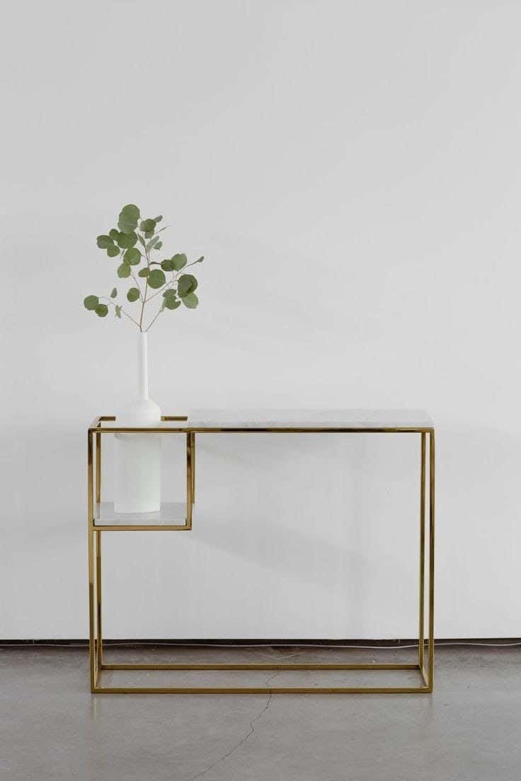 Metal console, 110x90x30 cm - Gold