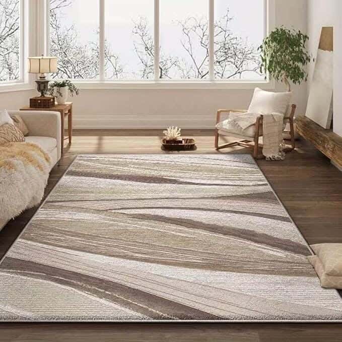 Line Sleep Dots Fabric Carpet protector, 160x250 cm - Multicolor