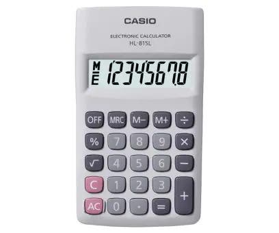 Casio HL-815L-WE-W-DP Practical Desktop Calculator - White