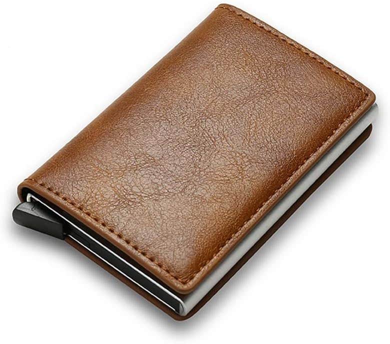 Hulutan Durable Leather Card Holder - Brown