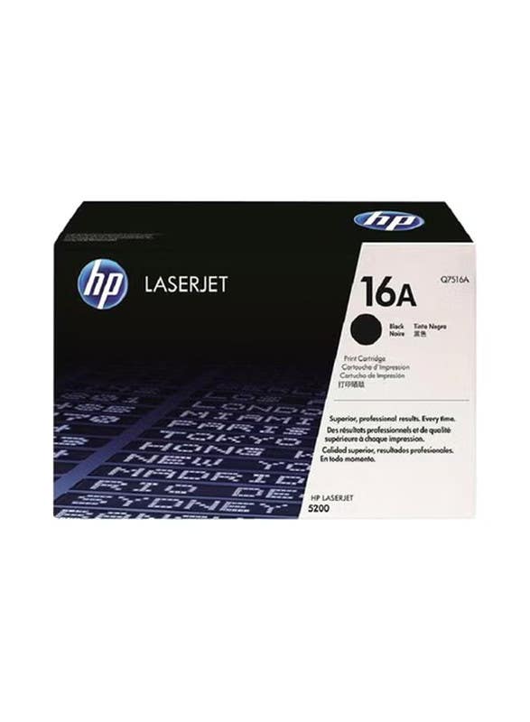 HP LaserJet Toner Cartridge, 16A, Q7516A - Black
