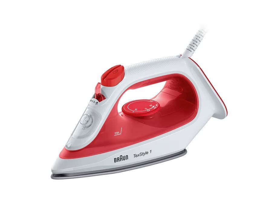 Braun SI 1019 Tex Style 1 Steam Iron, 1900 Watt - White Red