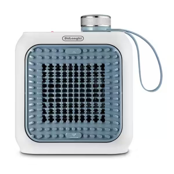 Delonghi HFX10B03.LB Electric Fan Heater, 360 Watt - Light Blue