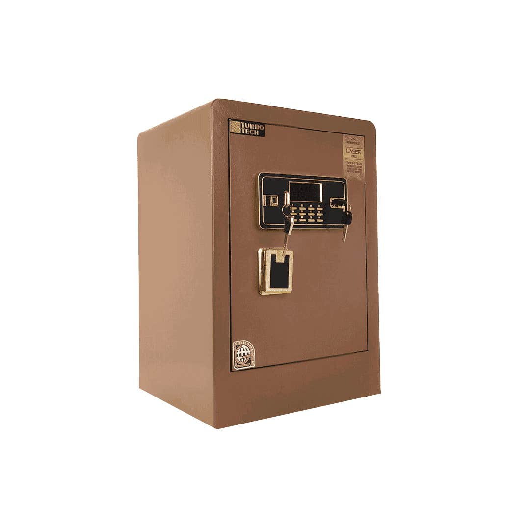 TURBOTECH Metal Digital Laser Safe, 60 × 40 × 35 cm - Brown