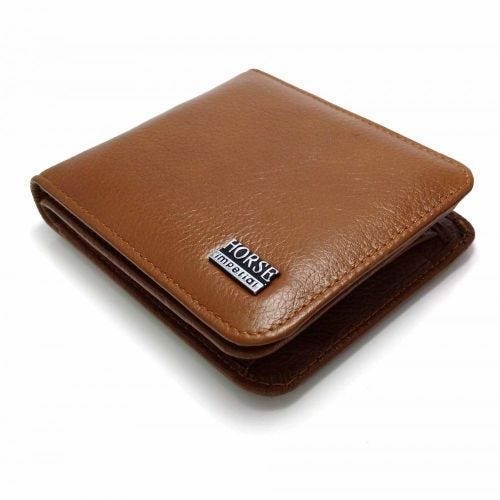 Leather Wallet, 15×8×2.8 cm - Havana