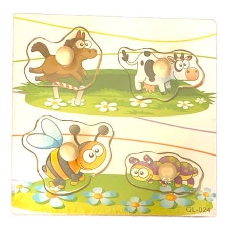 Alsafwa W22-1-2 Animals Puzzle for Unisex Children - Multicolor