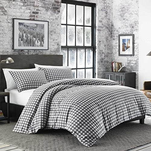 Egyptian Mixed Cotton Comforter, Comfortable, 2.5 x 2.4 meters, 3 Pieces - Black & White (Patterned)