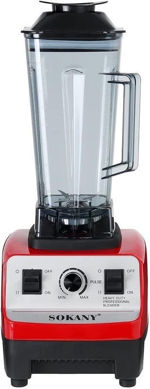 Sokany SK-444 Blender, 4500 Watt, 2 Liter - Black Red