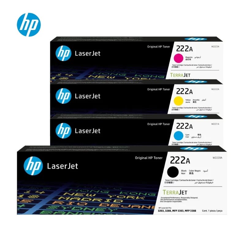 HP LaserJet Toner Cartridge, 222A, Multi-Color Kit - CF222A