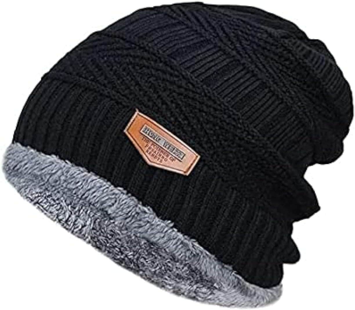 Year Padded Cotton and Fur Winter Hat, One Size - Black