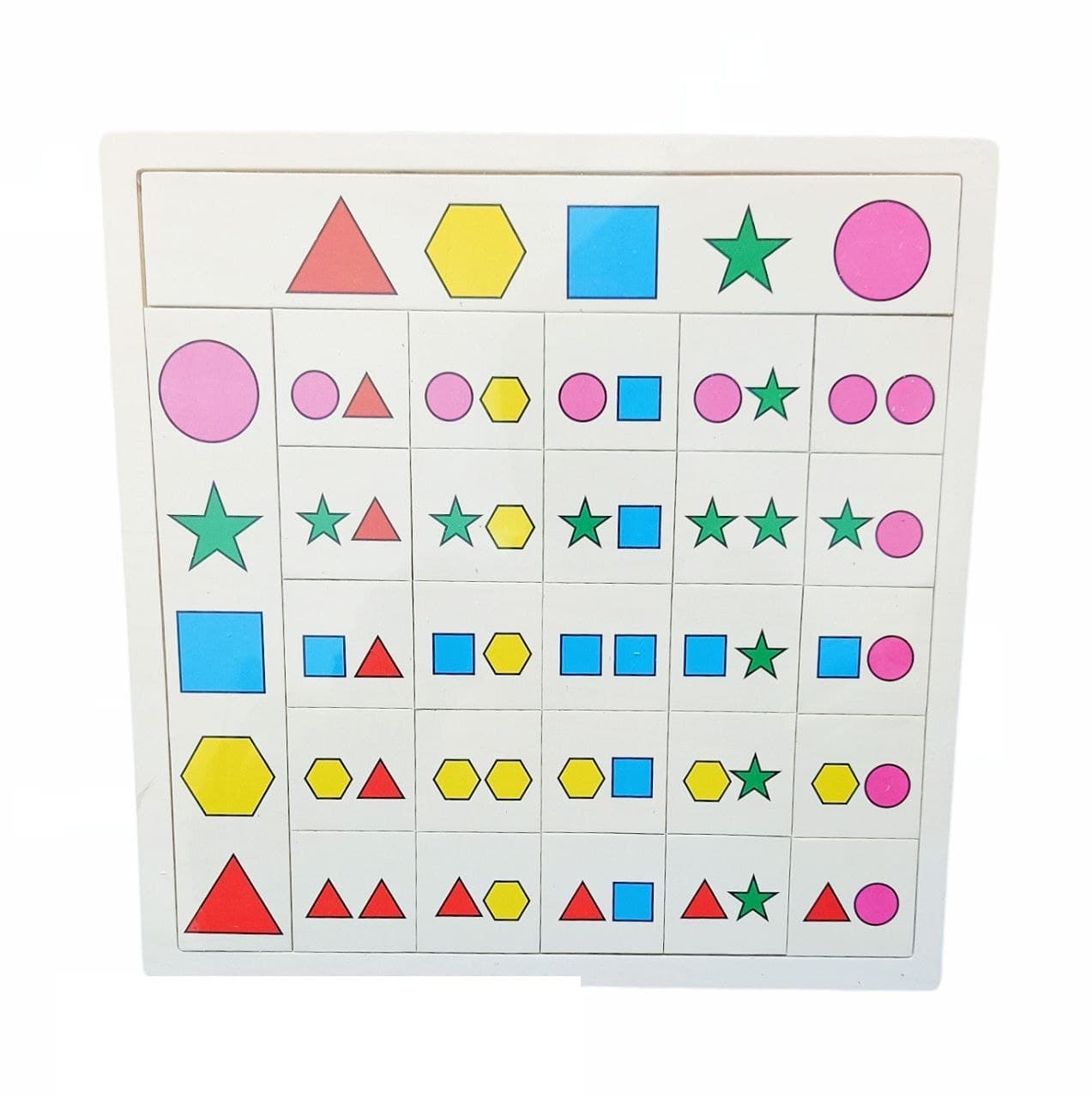 Alsafwa W22-33-1 Geometric Puzzle for Unisex Children - Multicolor