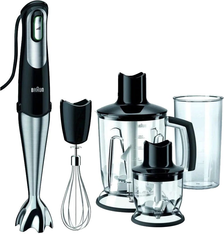 Braun MQ745 Multi quick 7 Hand Blender, 750 Watt - Black Silver