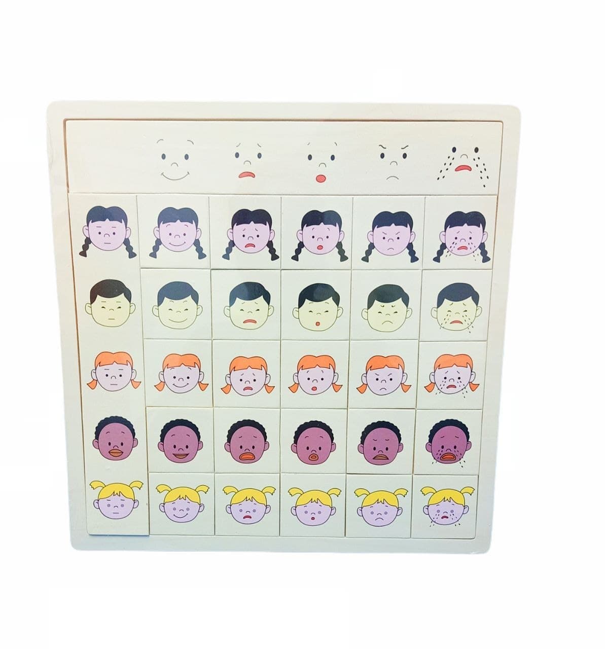 Alsafwa W22-33-3 Emotions Puzzle for Unisex Children - Multicolor