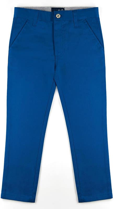 Kids Cotton Chino Trousers - Blue