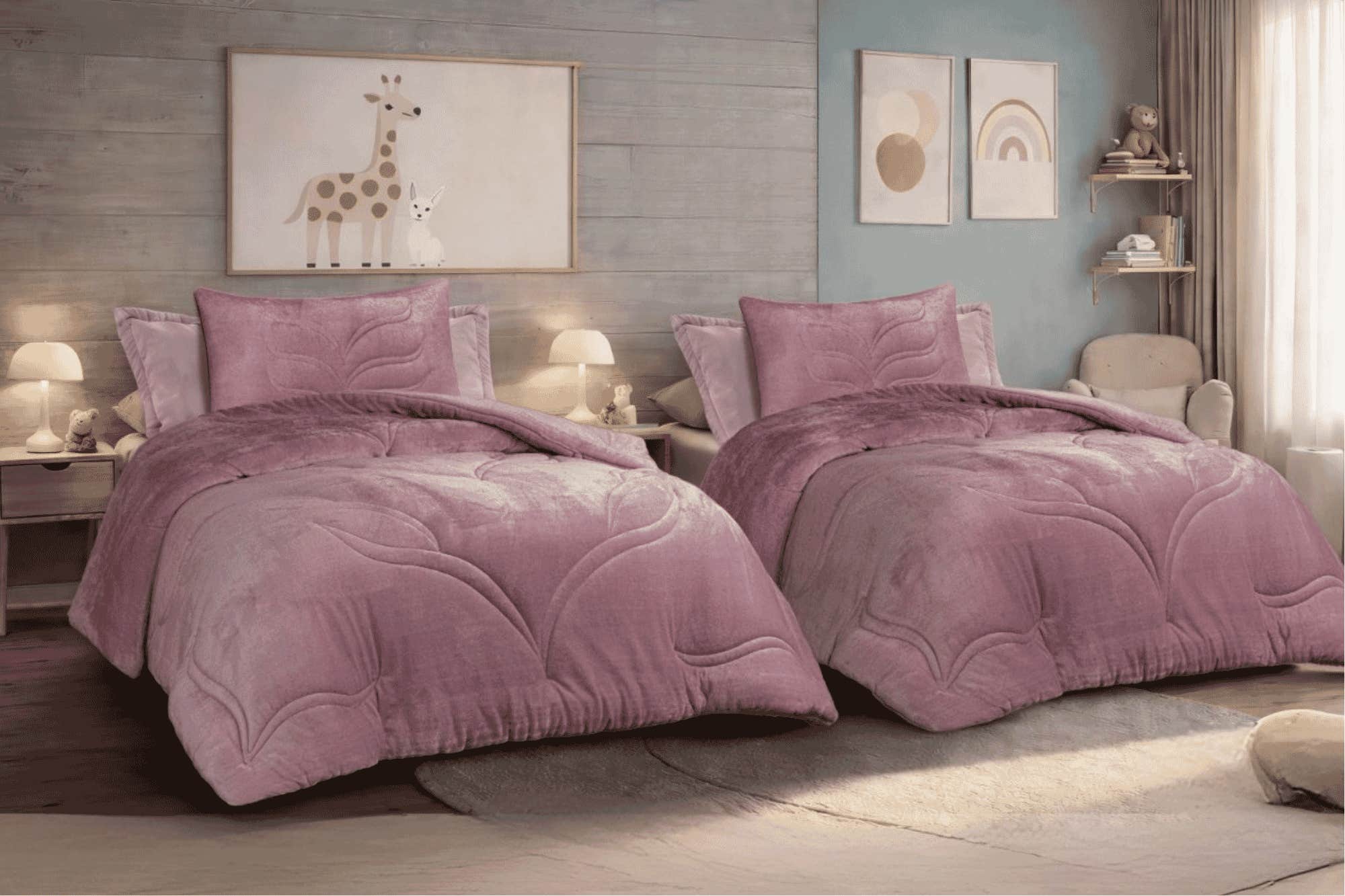 Rimas baby quilt, 240x190cm, velvet - cashmere