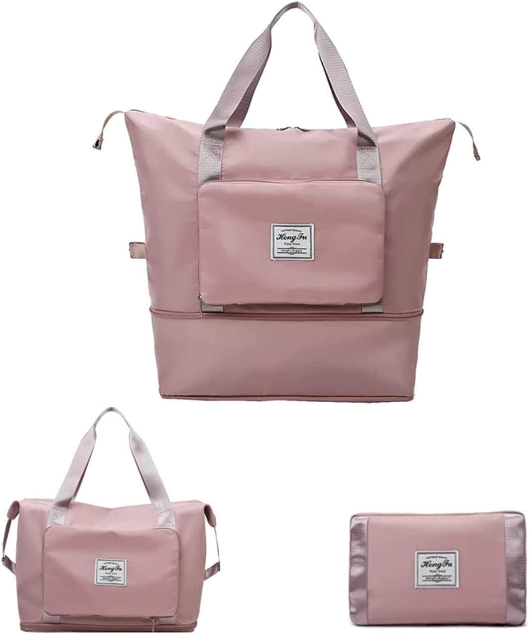 Yingm Dry and Wet Separation Waterproof Travel Duffel Bag - Pink