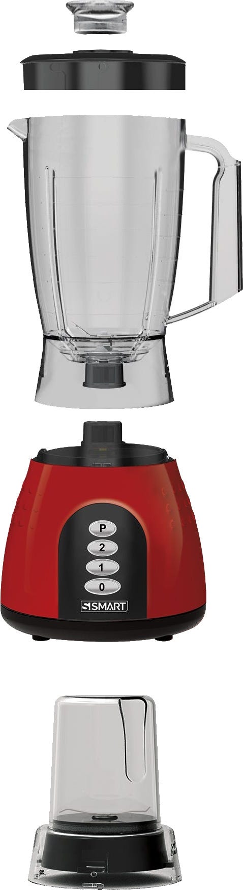 S Smart SBL104PU Blender, 1.5 Liters, 500 Watt - Red