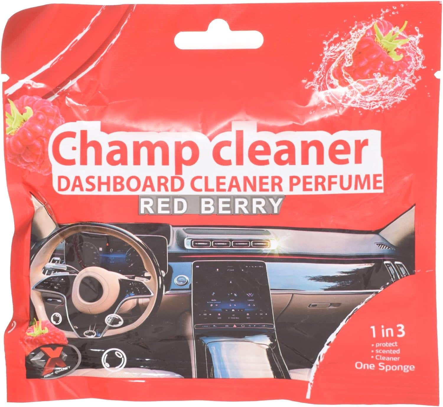 Crystal Car Interior Cleaning Sponge With Red Berry Scent - Red
