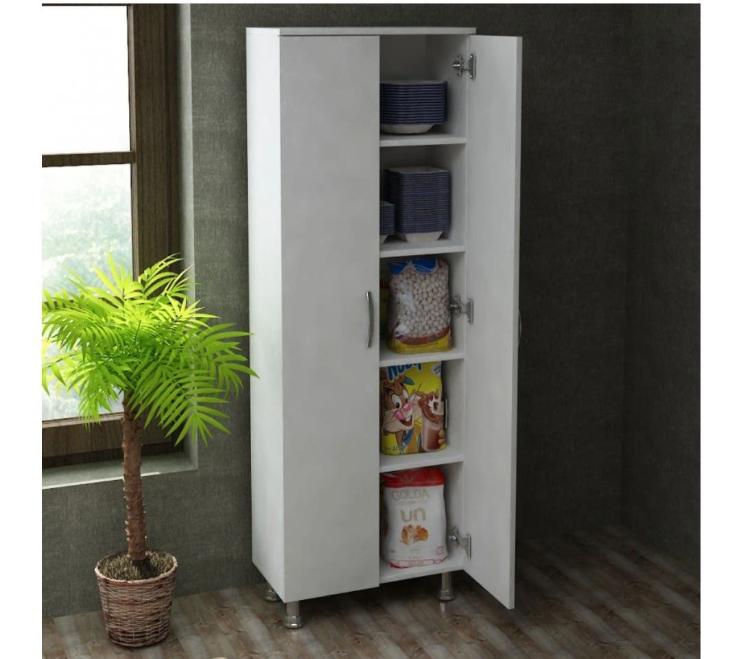 Spanish MDF Wood Storage Drawer Unit, 170×80×40 cm - White