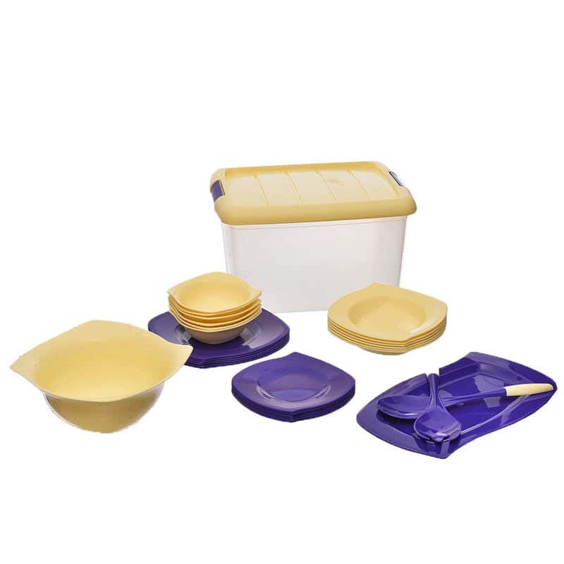 Polypropylene Dinner set, 29 pieces - Mauve beige