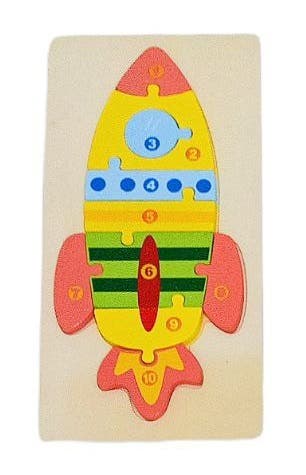 Alsafwa W22-59-5 Rocket Puzzle for Unisex Children - Multicolor