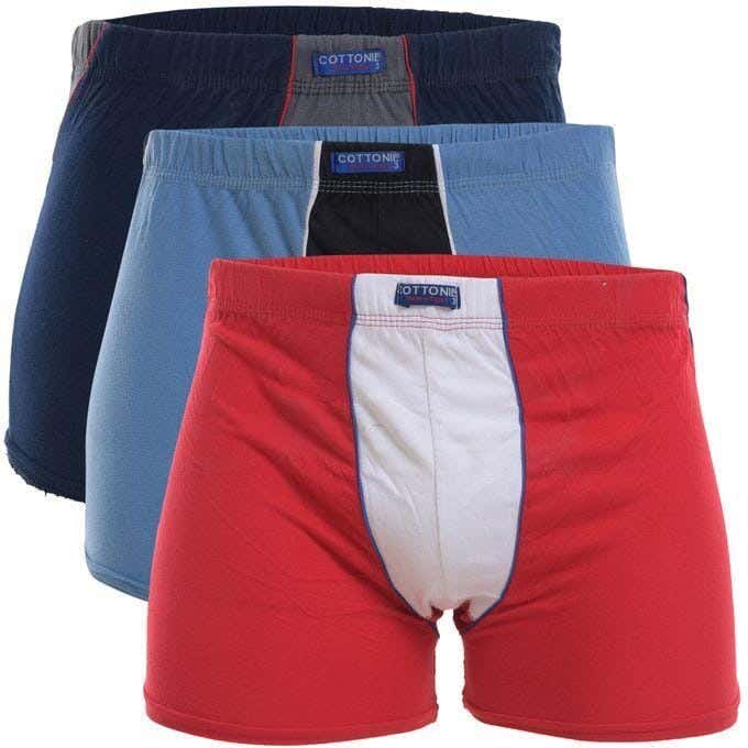 Cottonil Cotton Men Boxer Set, M, 3 Pieces - Multicolor