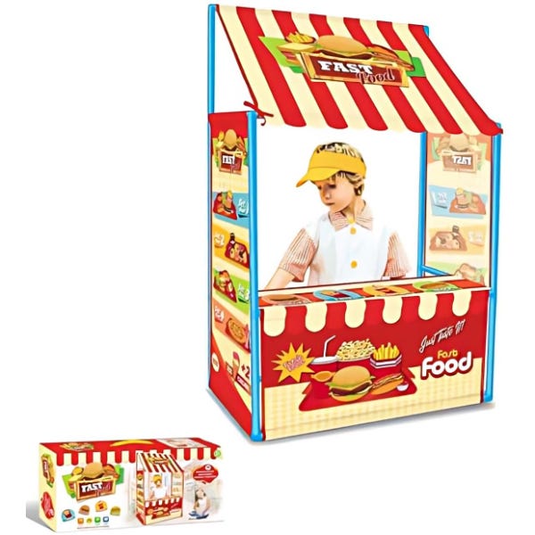 Fast Food Counter Tent Box, Multicolor