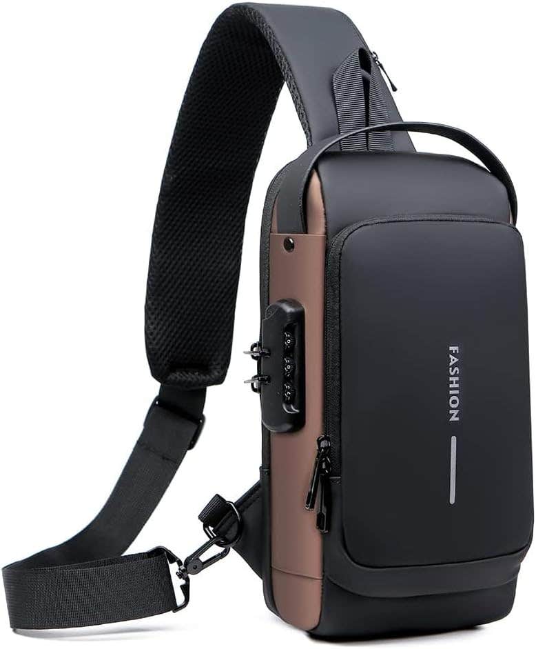 Jaklena USB Port Anti - Theft Backpack, One Size - Black Brown