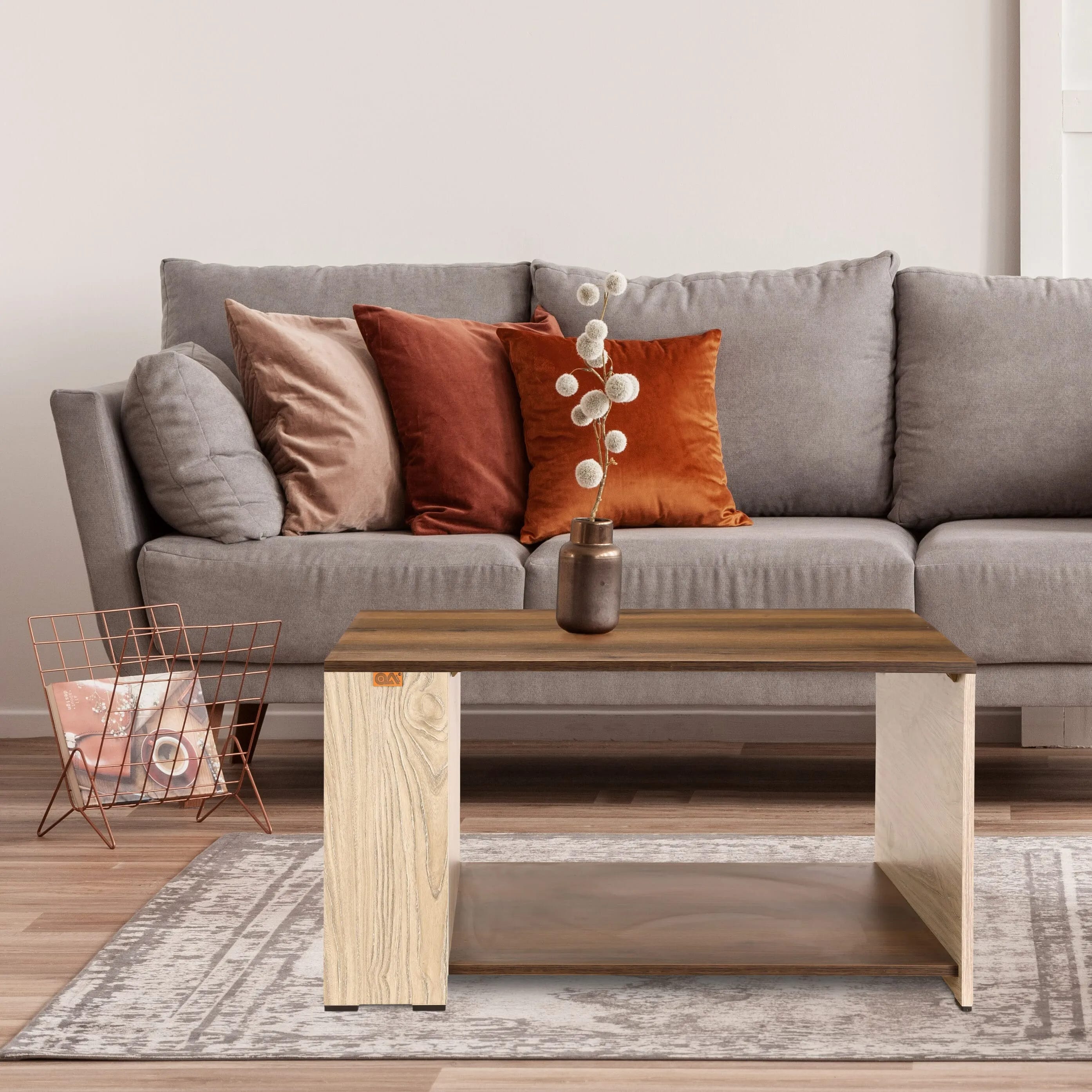 MDF Wood Modern Center Table, 90x59x50 cm