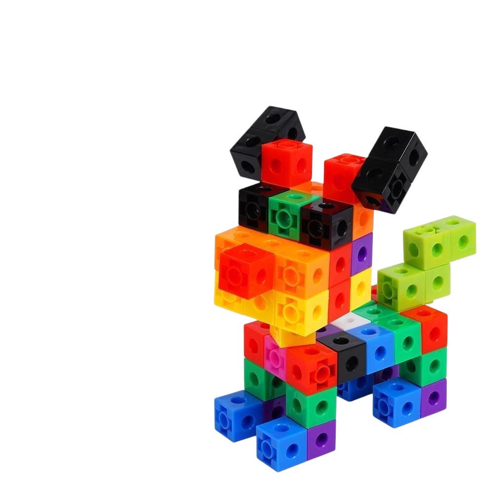 Plastic Math Blocks, 2 cm - Multicolor