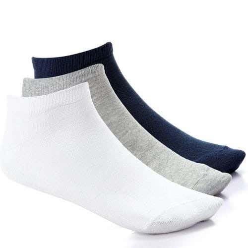 Men's 3-Piece Sock Set, One Size, Cotton - Multicolor