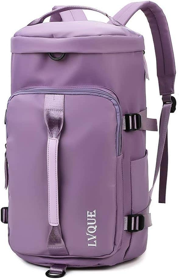 Hiame Sports Gym Duffle Bag With Shoes Compartment And Wet Pocket - Purple