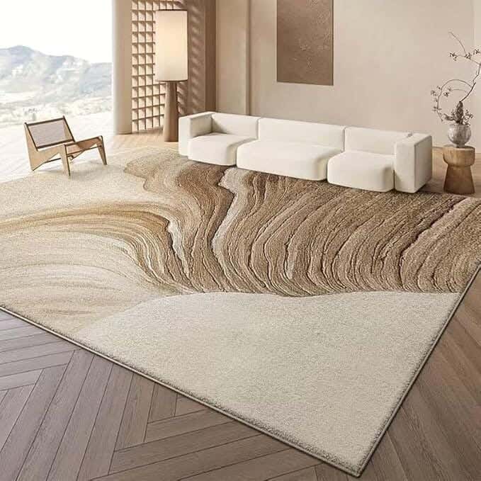 Line Sleep Dots Fabric Carpet protector, 200x300 cm - Multicolor