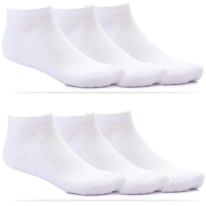 Dice Men's 6-Piece Sock Set, One Size - White