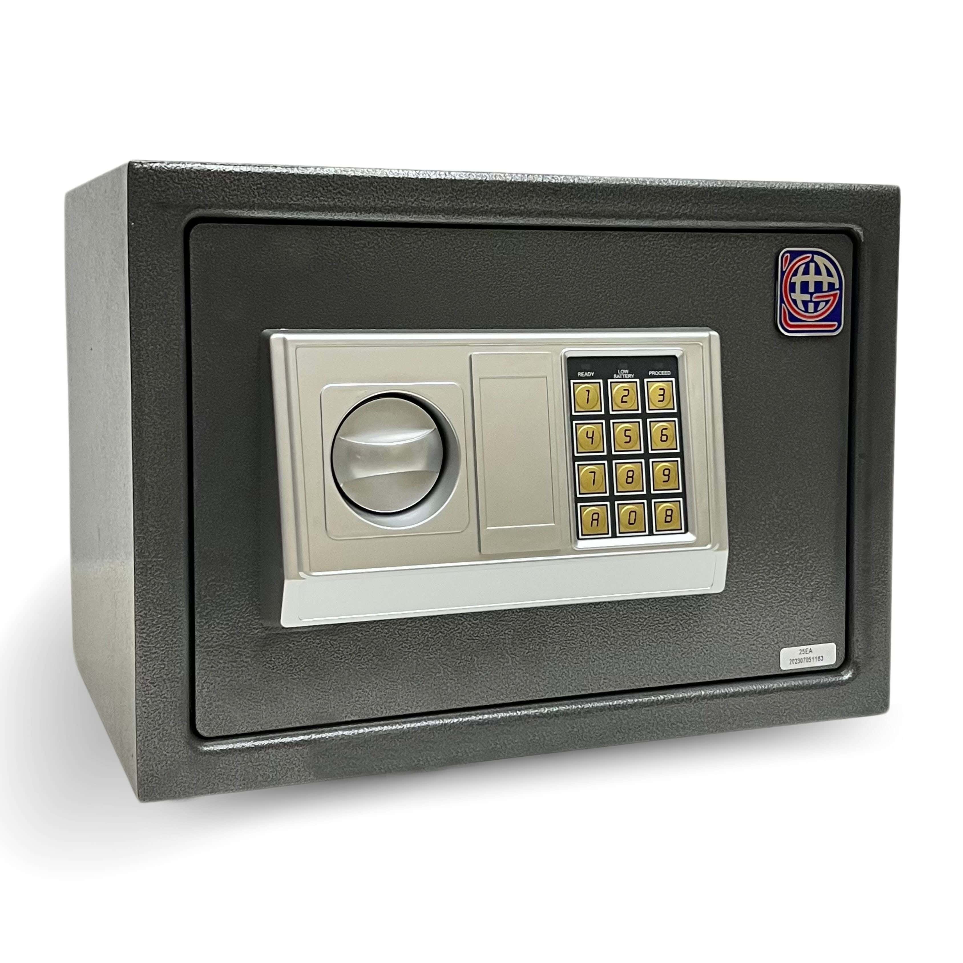 Lotfy Group LG Metal Home Digital Safe, 25 × 35 × 25 cm - Grey