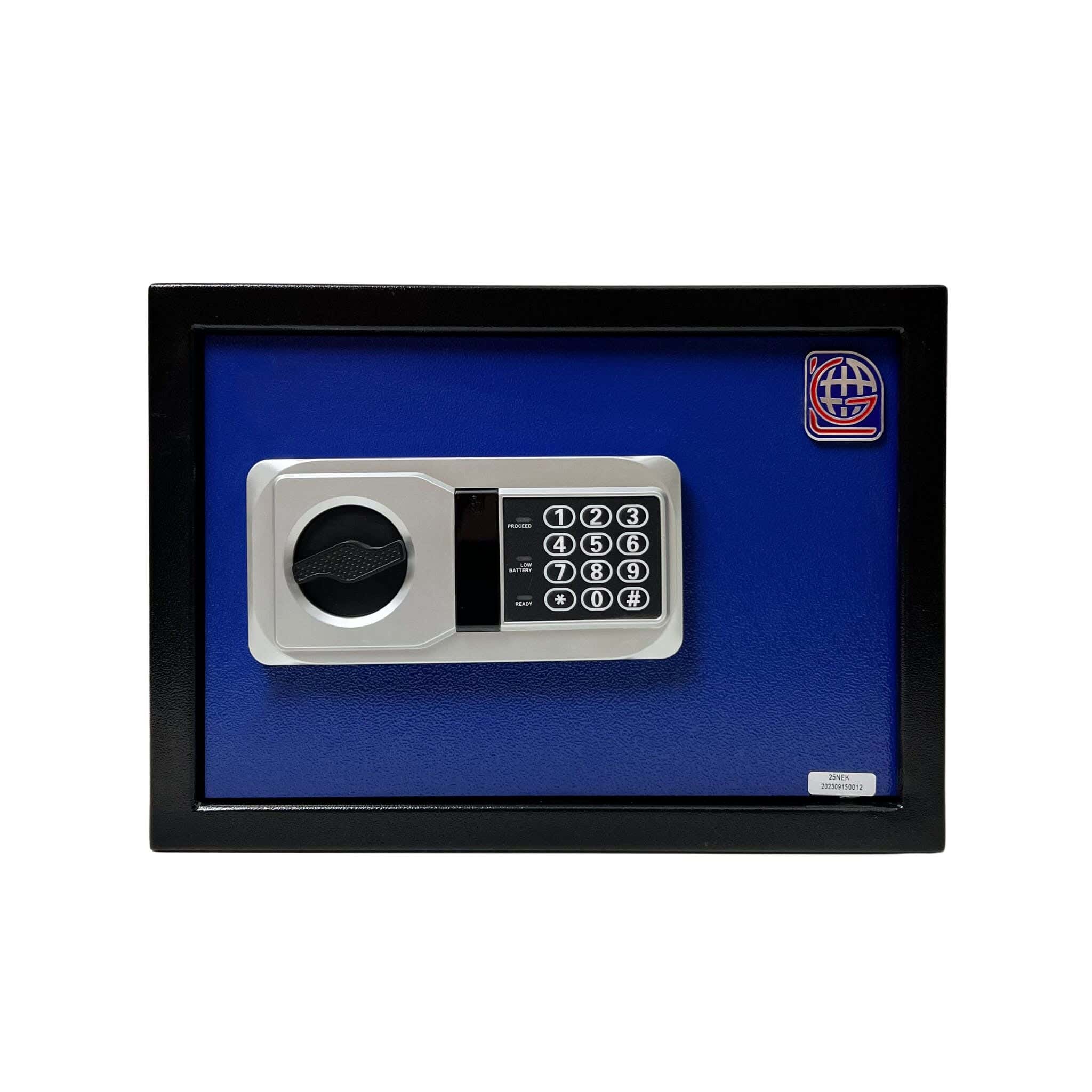 Lotfy Group LG Metal Digital Safe, 25 × 35 × 25 cm - Blue