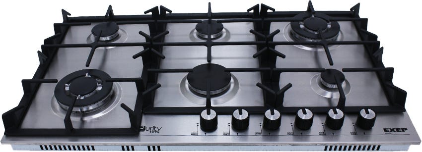 Purity HPT904S Built-in Gas Cooker, Self-Ignition, Safety Valves, 6 ...
