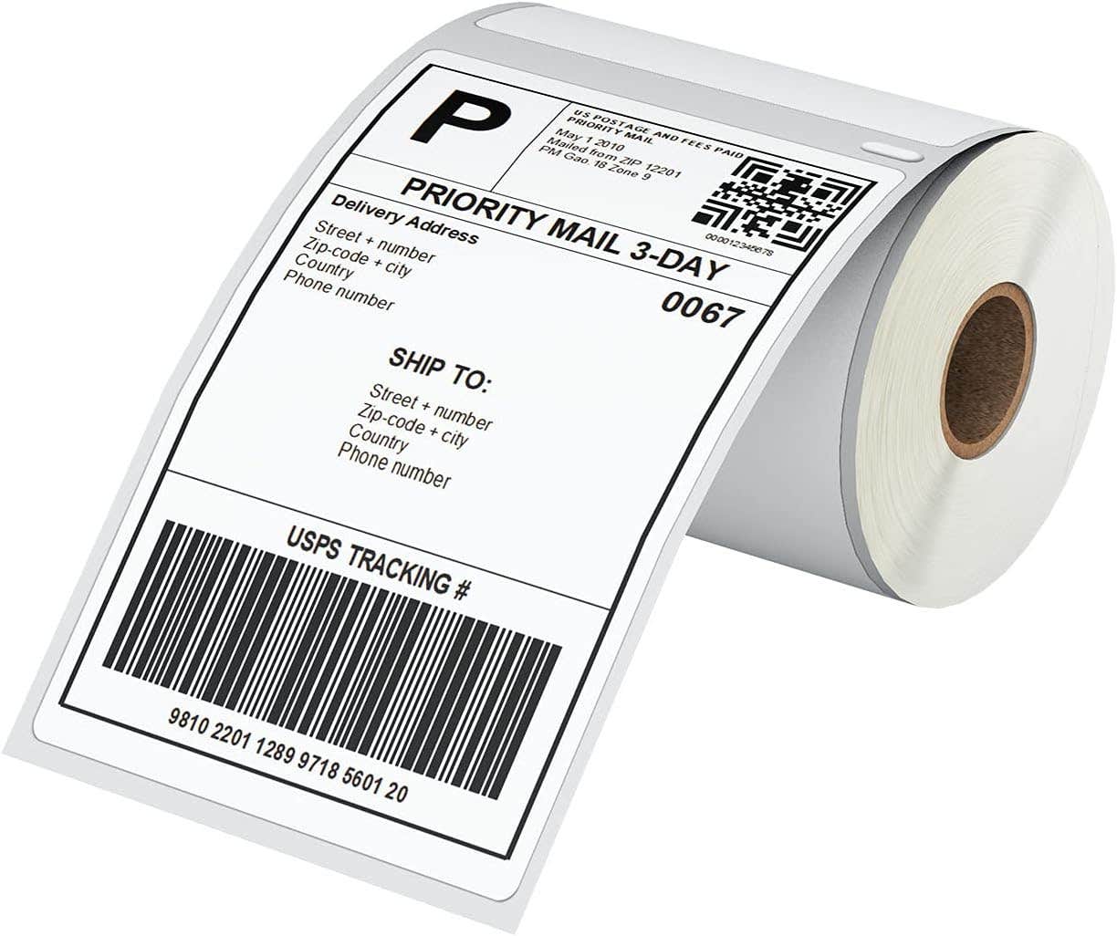 Anylabel Thermal Label, 220 Pieces - White