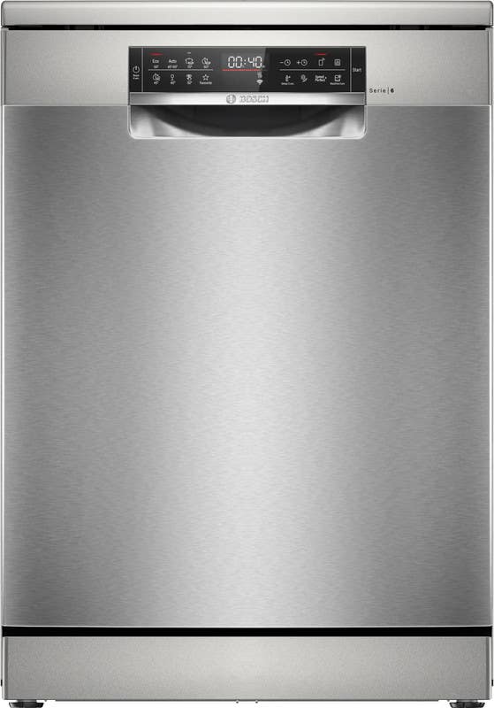 Bosch Dishwasher, 14 Place Settings, 8 Programs, 60cm, Door Open Drying, SMS6ECI83T - Silver