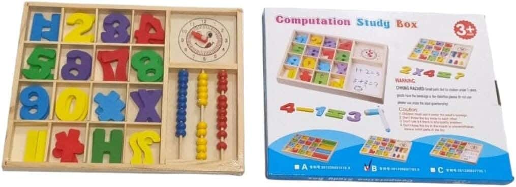 Alsafwa W21-29 Wooden Toys with Numbers and Sticks - Multicolor